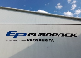 Maľované logo spoločnosti Europack v Dunajskej Strede, 2020
